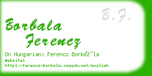 borbala ferencz business card